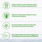 NATURAL PARROT TREAT Wooden Deworming Assorted Wooden Chew Toy For Conure, African Grey, Amazon Parrot, Macaw, Cockatoos And Other Birds - Image 4